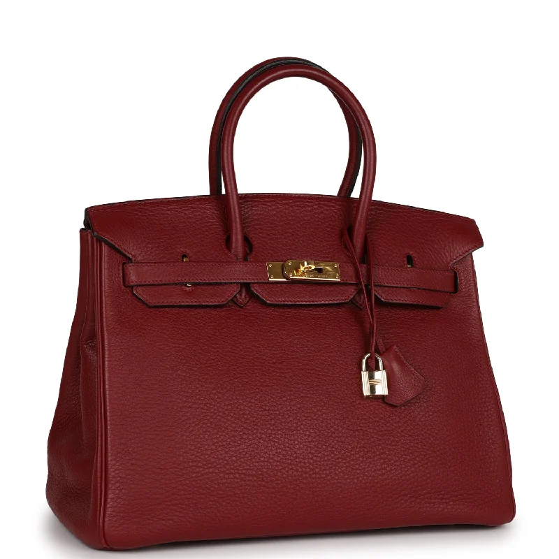 Affordable luxury bags Top Quality Hermes Birkin 35 Rouge H Togo Gold Hardware