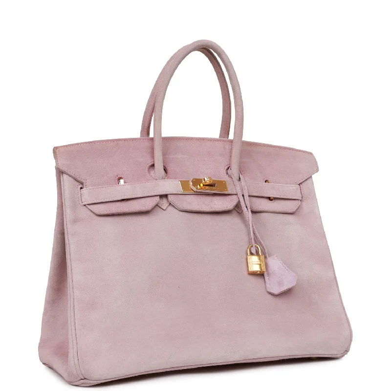 Affordable leather bagsTop Quality Vintage Hermes Birkin 35 Lilac Doblis Gold Hardware