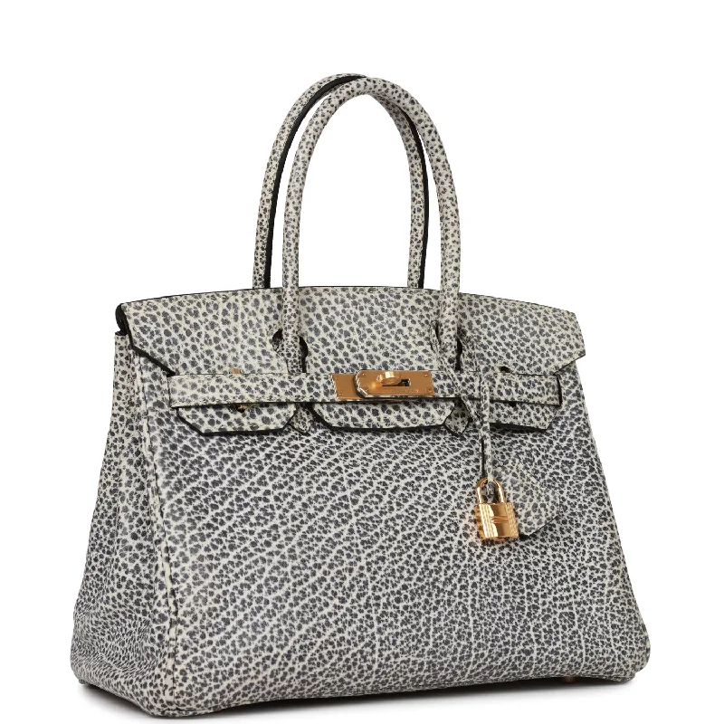 Compact crossbody bags for travelVintage Hermes Birkin 30 White Dalmatian Buffalo Gold Hardware